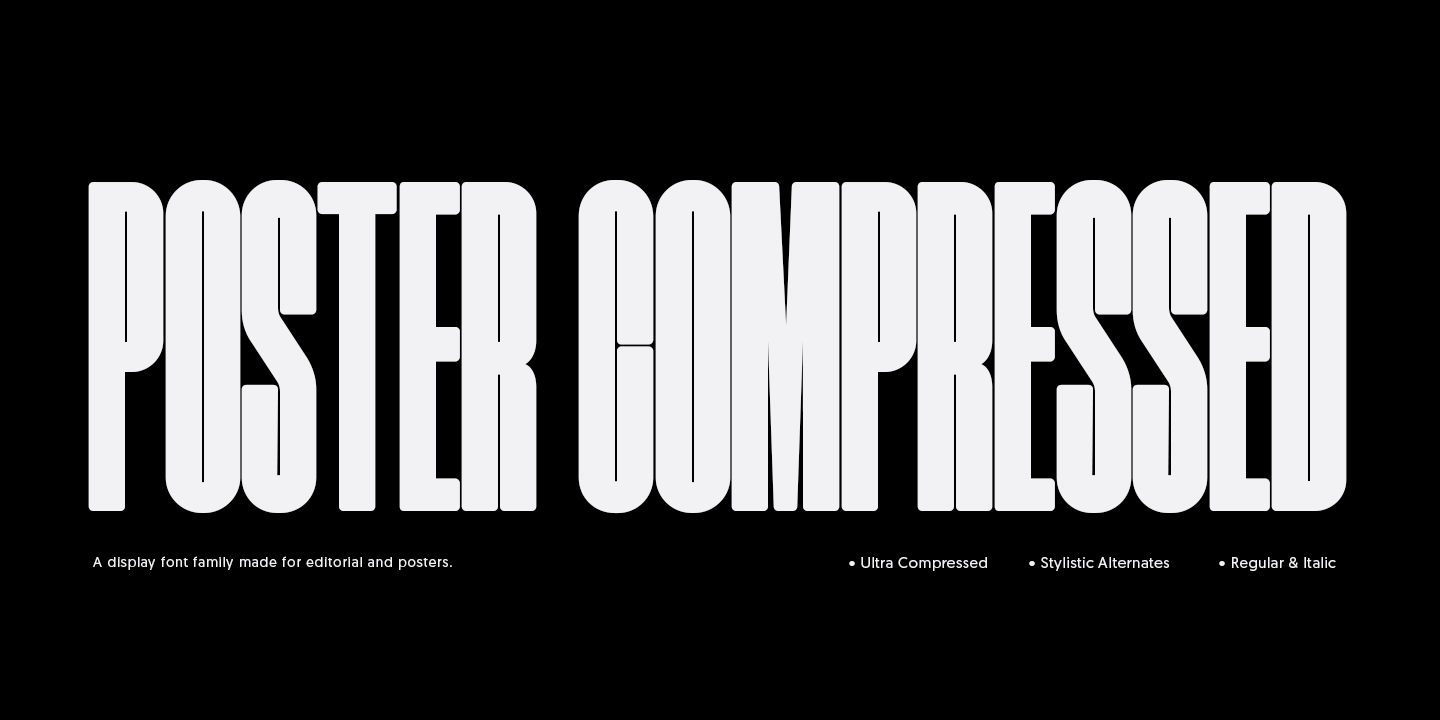Poster Compressed Font preview